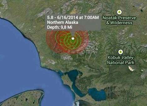 На Аляске произошло землетрясение магнитудой 5,5 балла