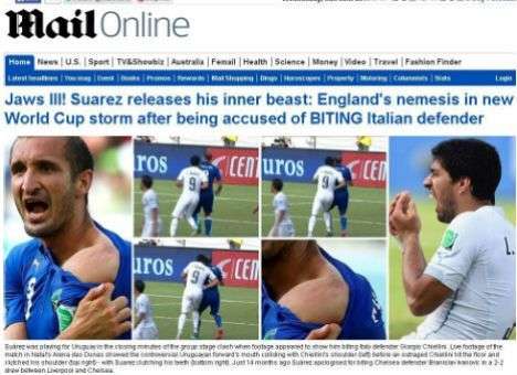 Бразилия-2014. ФИФА начала расследование укуса Суареса