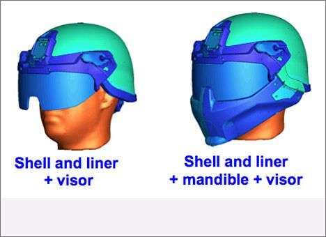 Перспективный шлем защищает лицо от осколочных ранений (ФОТО)
