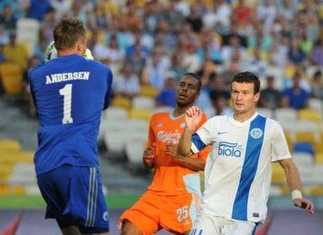 Первую половину двухматчевого противостояния с «Копенгагеном» «Днепр» завершил  вничью