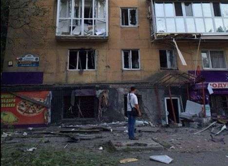 В Донецке обстреляли микрорайон