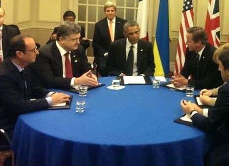 Порошенко проводит встречу с Обамой, Меркель и Олландом (ФОТО)