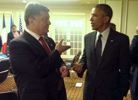 Порошенко обговорил с Обамой ситуацию в Украине (ФОТО)