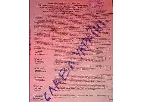 На выборах в Крыму испортили тысячи бюллетеней