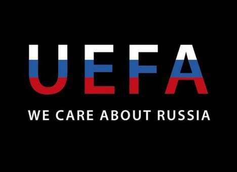 В Украине попал под запрет баннер «УЕФА - мы заботимся о России» (ФОТО)