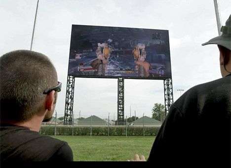 NVIDIA провела игровой турнир на огромном экране (ВИДЕО)