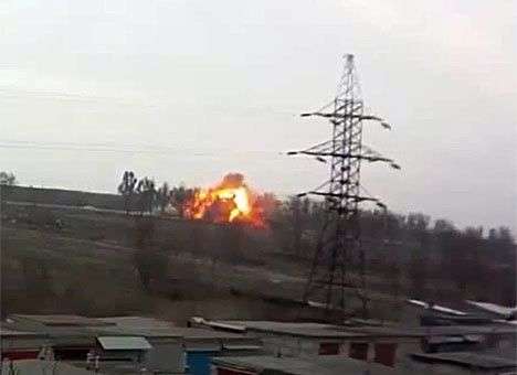 В сети появилась видеозапись взрыва в Мариуполе  (ВИДЕО)