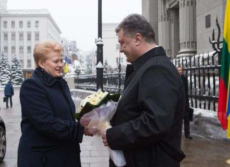 К Порошенко приехала «друг Украины» Грибаускайте (ФОТО)
