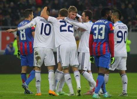 «Динамо» переиграло «Стяуа» в последнем матче группы J Лиги Европы