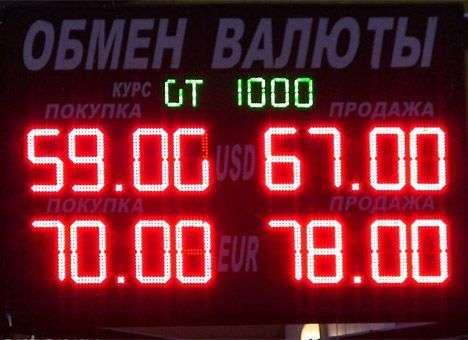 Курсы евро и доллара в РФ продолжают расти