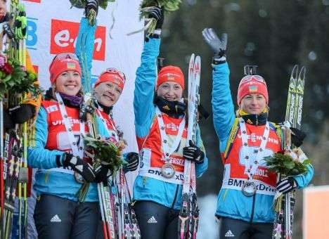 Украина выиграла бронзу в женской эстафете на Кубке мира в Италии (ВИДЕО)