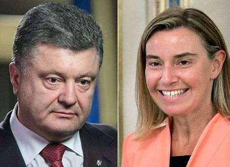 Порошенко и Могерини обсудили внеочередное заседание Совета ЕС по Украине