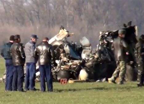 Экипаж упавшего Ми-24 везут в Киев (ВИДЕО)