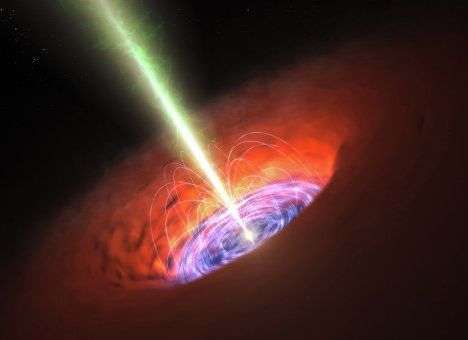 Ученые обнаружили магнитное поле, порождаемое «объедками» черной дыры