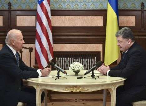 Порошенко на брифинге с Байденом сообщил о ранении 8 бойцов