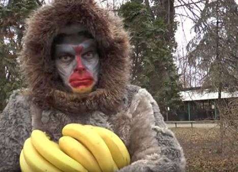 Директор одесского зоопарка «превратился» в обезьяну и стал звездой YouTube (ВИДЕО)