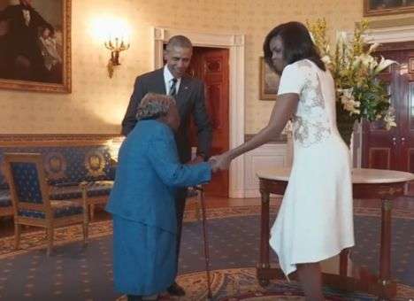 106-летняя бабушка станцевала с Бараком Обамой (ВИДЕО)