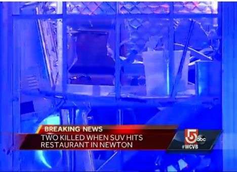 Опубликованы кадры разгромленного ресторана, в который влетел внедорожник (ФОТО)