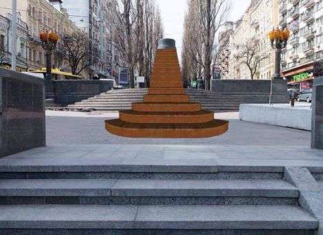 Необыкновенные лестницы появятся в центре Киева вместо Ленина (ФОТО)