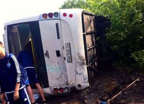 Автобус с футболистами «Динамо» попал в ДТП и перевернулся