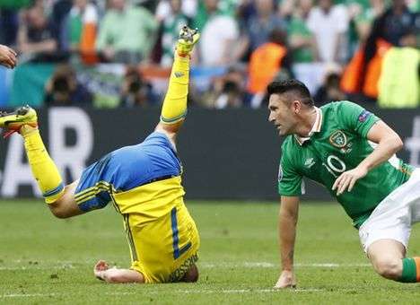 Евро-2016: Ирландия не смогла удержать победу в матче со Швецией (ВИДЕО)