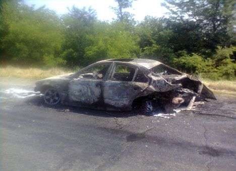 Водитель сгорел в BMW (ФОТО)