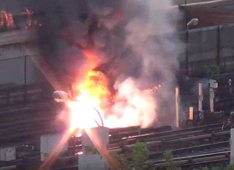 Кадры пылающей станции метро в Москве опубликованы в Сети (ВИДЕО)
