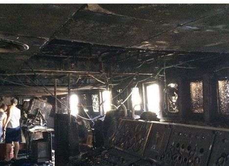 Последствия пожара на корабле «Донбасс»: Выгорели три палубы, капитан в больнице (ФОТО)