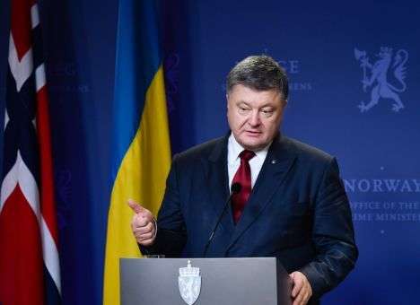 Порошенко в Норвегии говорил о выборах на Донбассе