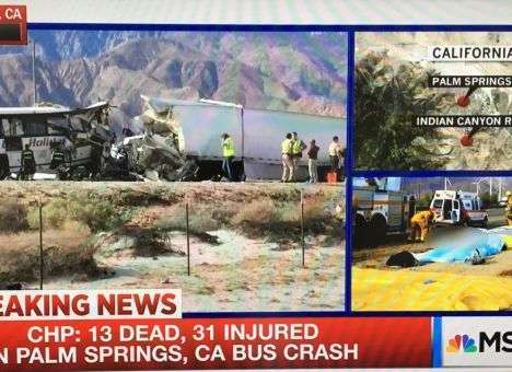 Первые кадры с места страшного ДТП в Калифорнии, в котором погибли туристы (ФОТО, ВИДЕО)