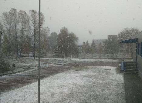 Снегопад приближается к Киеву (ФОТО)