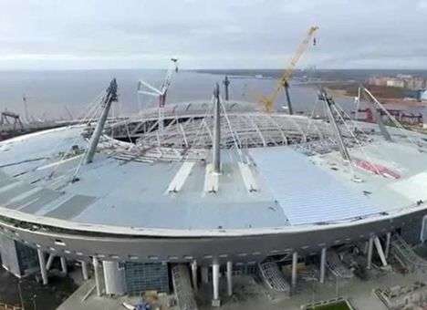 Новая арена «Зенита» ушла под воду