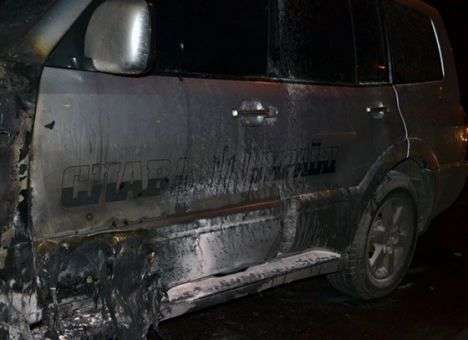 В машину лидера одесского автомайдана бросили коктейль Молотова