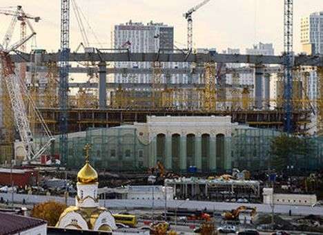 Стадион ЧМ-2018 строят при 30-градусном морозе