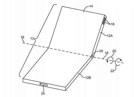 Apple запатентовала складной смартфон с гибким дисплеем
