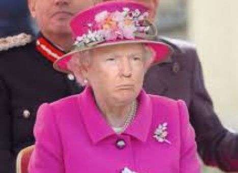 Интернет взорвали фотографии Дональда Трампа в образе Елизаветы II