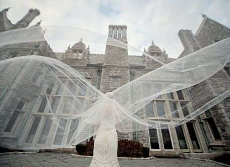 Необычная фата Тайваньской невесты побила все рекорды: шедевр несли 560 человек! (ВИДЕО)