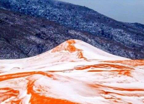 В Сахаре впервые за 37 лет выпал снег (фото)