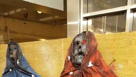 В метро Бостона нашли жуткие маски