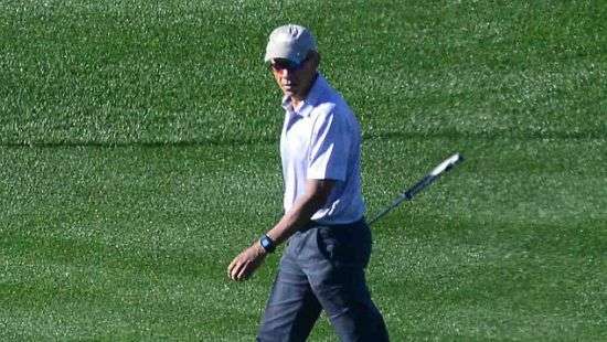 В первый свободный от президентства день Обама играл в гольф