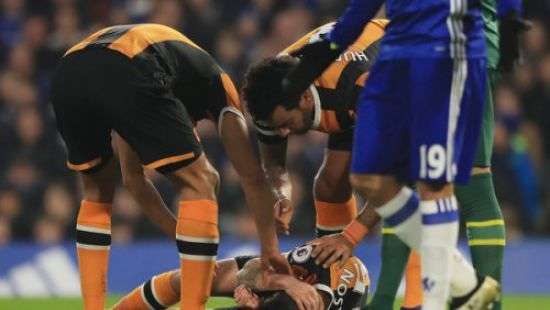 Игрок «Халл Сити» получил перелом черепа в матче с «Челси» (ВИДЕО)