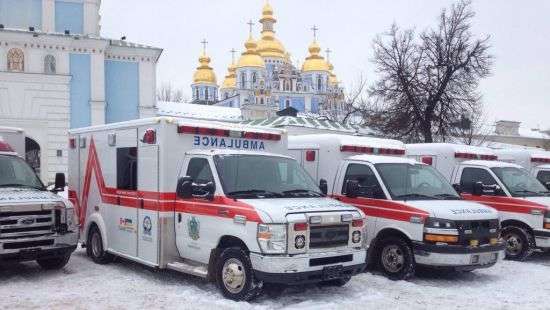 Украине передали 10 карет скорой помощи
