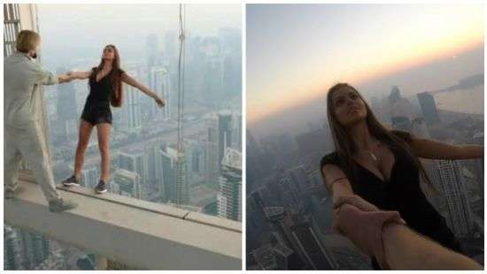 Российская модель ради картинки рискнула жизнью (видео)