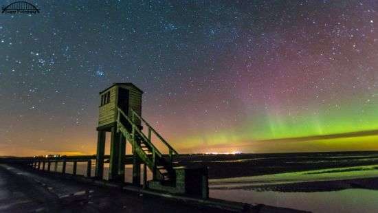 Появилось видео полярного сияния в Великобритании