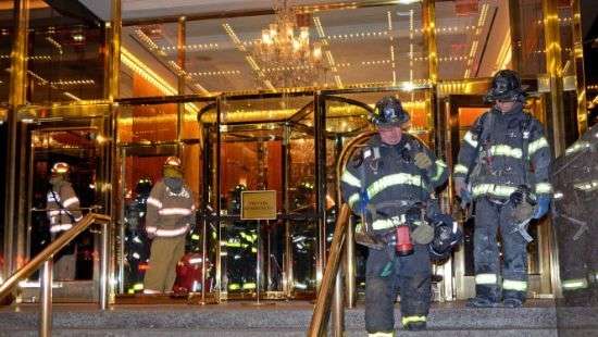 В Нью-Йорке горела башня Трампа