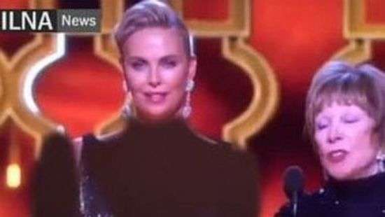 Актрисе Шарлиз Терон на иранском телевидении закрасили декольте (видео)