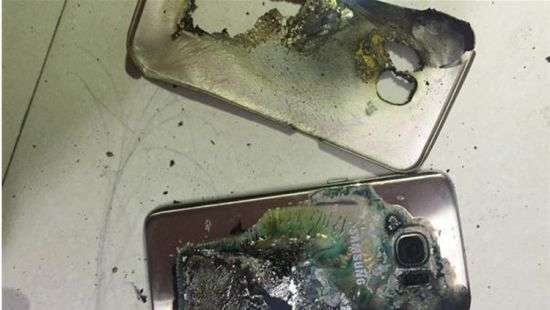 Взорвался очередной Samsung Galaxy S7