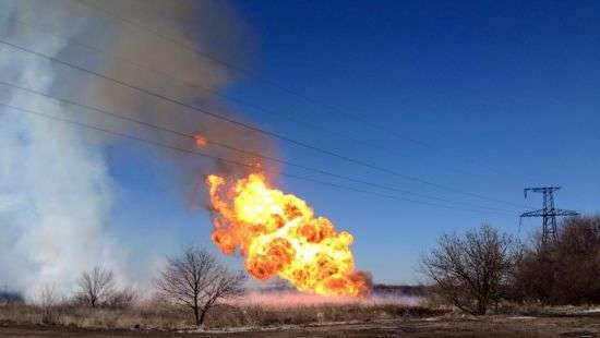 Под Краматорском взорвался газопровод (видео)