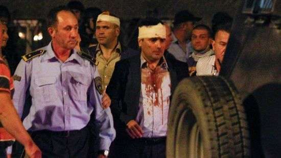 Появилось видео штурма парламента Македонии