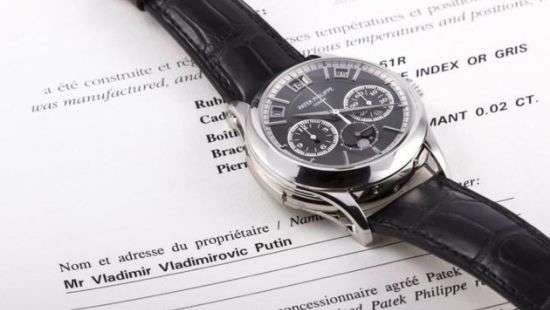 Аукционный дом документально подтвердил, что продает часы Путина